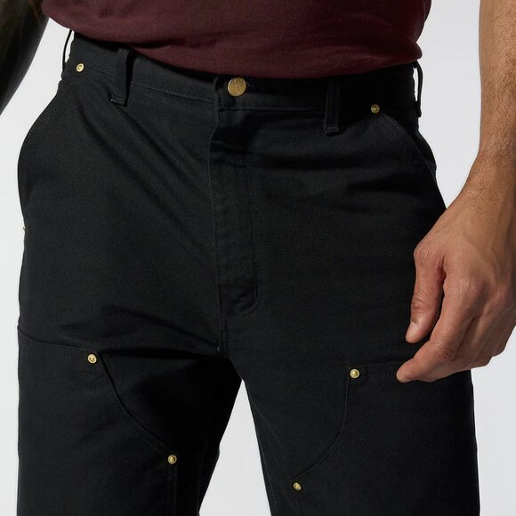 NWT Carthartt Iconic BO1 Firm Duck Double-Front Dungaree 40x32 BLACK - Picture 2 of 7